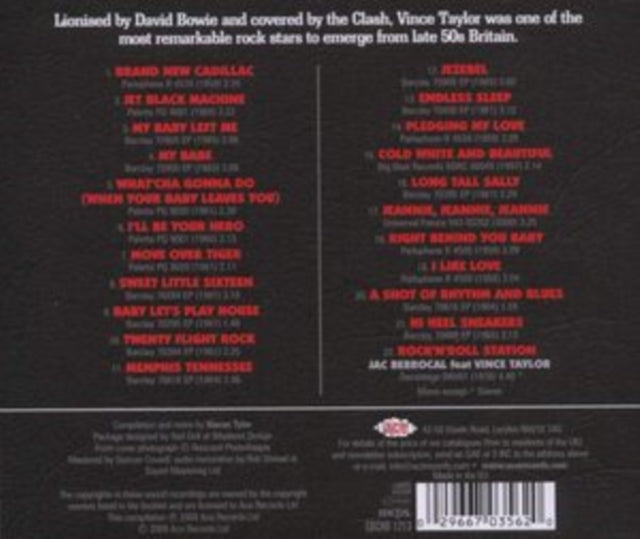 Vince Taylor - Jet Black Leather Machine (CD) (US Import)