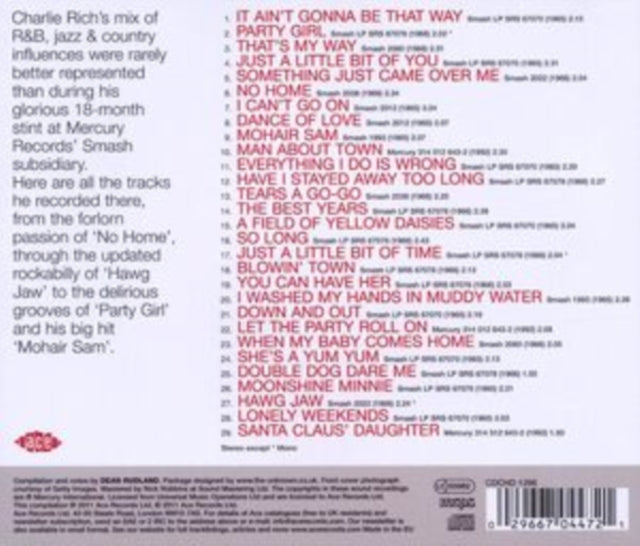 Charlie Rich - It Ain't Gonna Be That Way: Compl Smash Sessions (CD)