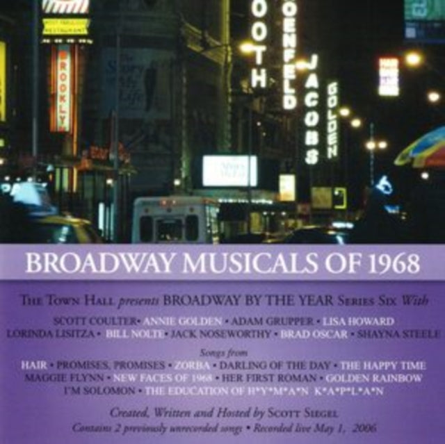 Various Artists - Broadway Musicals Of 1968 (With Brad Oscar-Annie Golden) (CD)