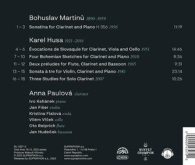 Anna Paulova - Husa & Martinu: Music For Clarinet (CD)