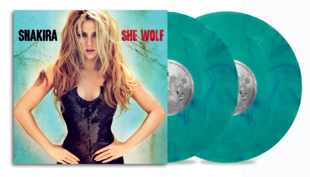 Shakira - She Wolf (2LP/SEA Glass Adorned With Turquoise Swirls Vinyl) (Vinyl) (US Import)