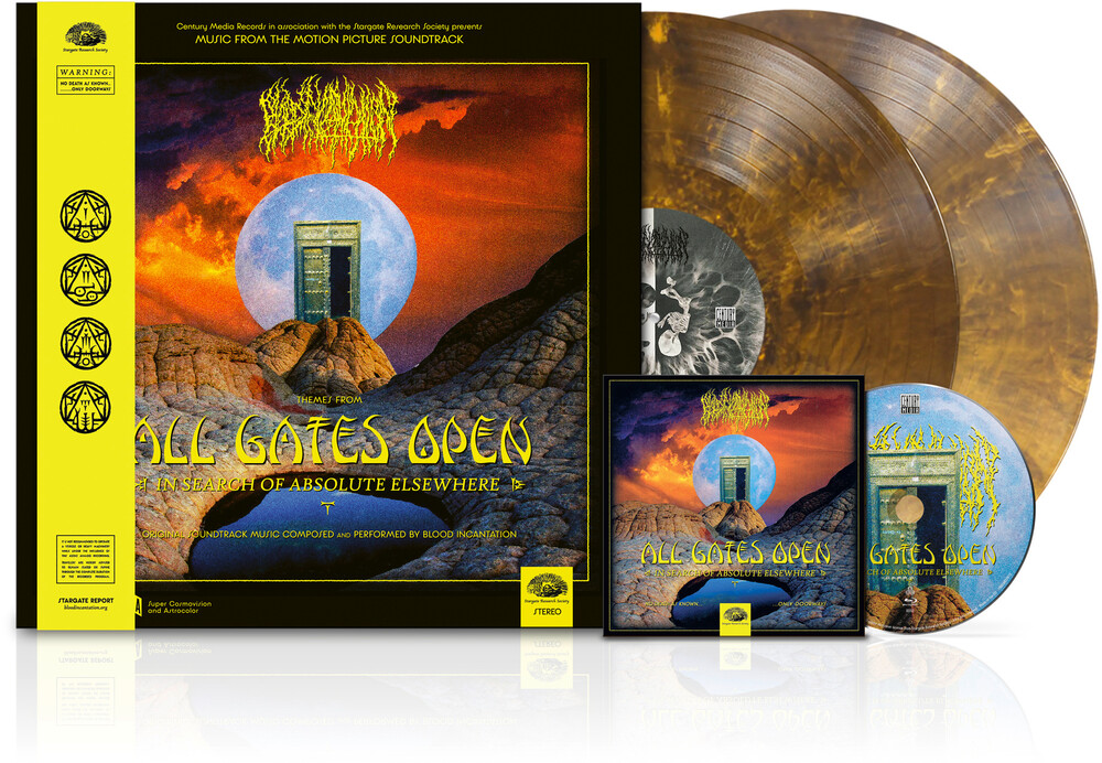 Blood Incantation - All Gates Open (OST) ( Gold/Black Ice Vinyl/2LP/Blu-ray) (Vinyl) (Region A US Import)