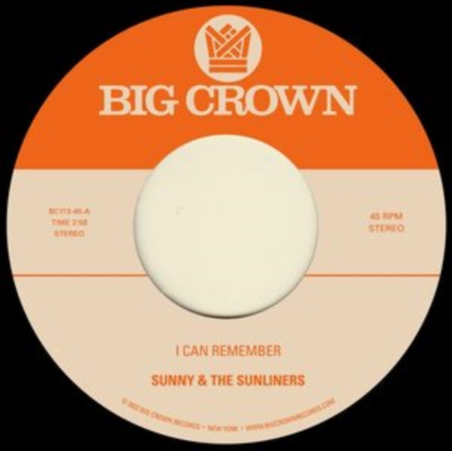 Sunny & The Sunliners - I Can Remember B/W Sitting In The Park (Vinyl Single) (US Import)