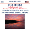 Paul Fetler - Violin Concerto No. 2 Capricc (CD)