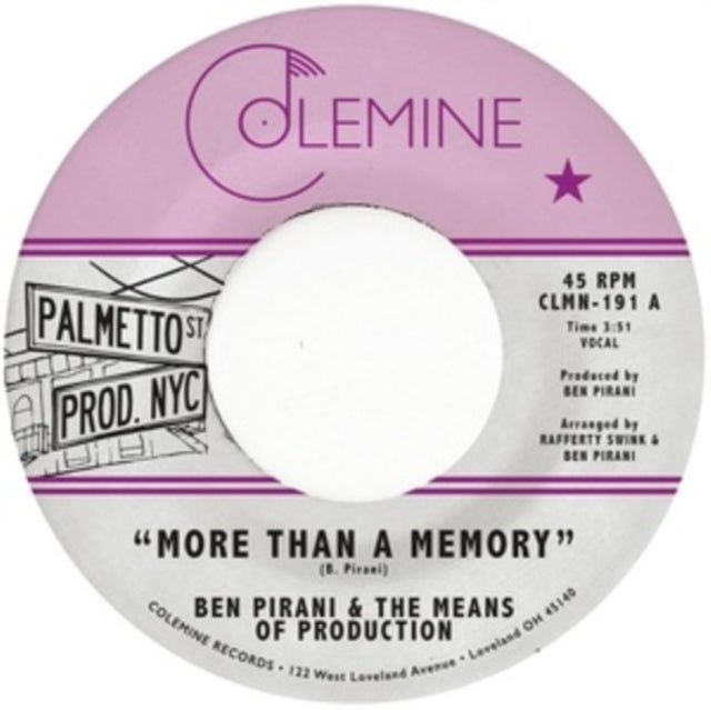 Ben Pirani - More Than A Memory (Vinyl Single) (US Import)