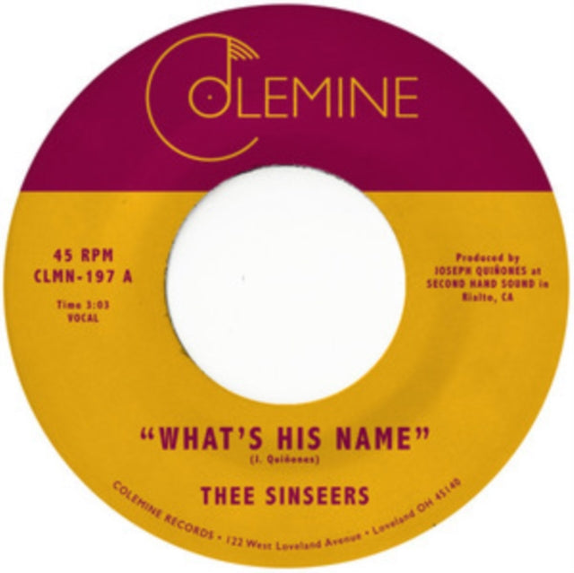 Thee Sinseers - What's His Name (Vinyl Single) (US Import)