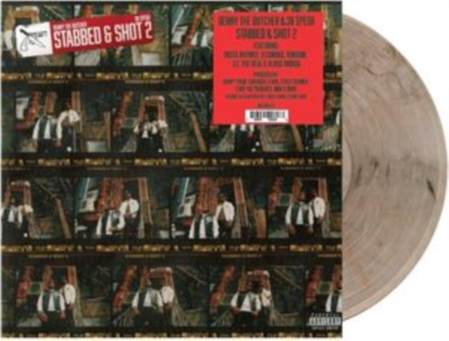 Benny The Butcher & 38 Spesh - Stabbed & Shot 2 (Clear With Red & Black Swirl Vinyl) (Vinyl) (US Import)