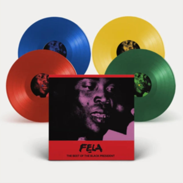 Fela Kuti - Best Of The Black President (4LP/Red/Green/Blue/Yellow Vinyl) (Vinyl) (US Import)