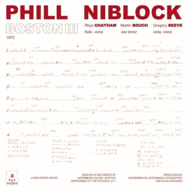 Phill Niblock - Boston/Tenor/Index (CD)