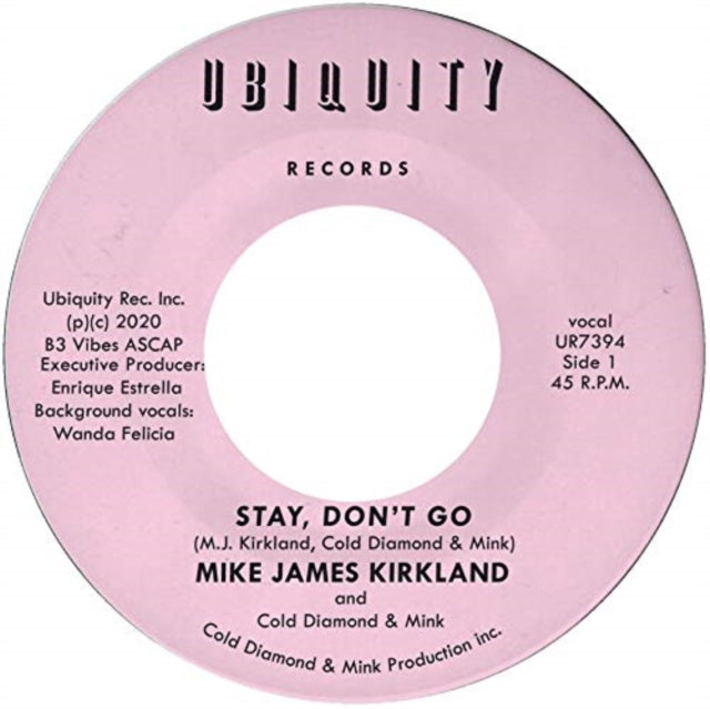 Kirkland,Mike James & Cold Diamond & Mink - Stay, Don't Go (Vinyl Single) (US Import)