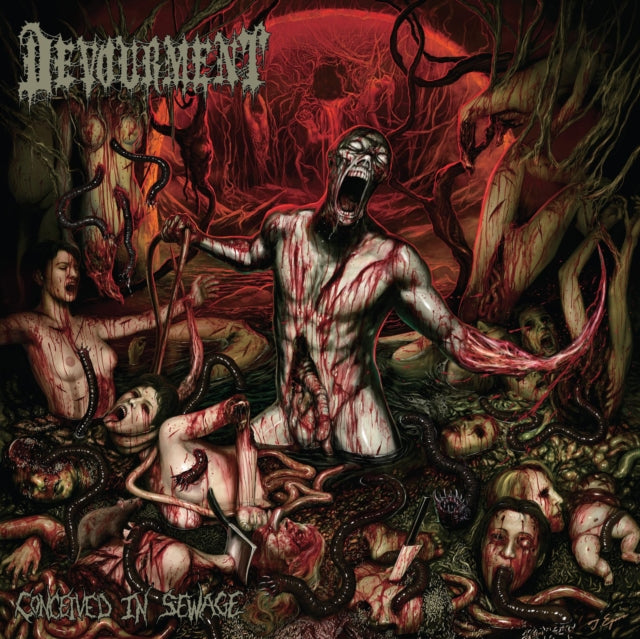 Devourment - Conceived In Sewage (Swamp Green, Red & White Merge With Swamp Green, Red & White Splatter Vinyl) (Vinyl) (US Import)