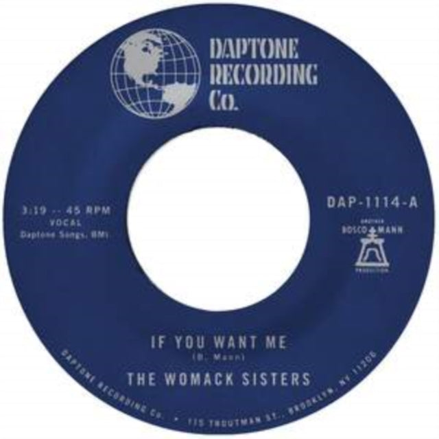 Womack Sisters - If You Want Me B/W I Just Don't Want You (To Say Goodbye) (Vinyl Single) (US Import)