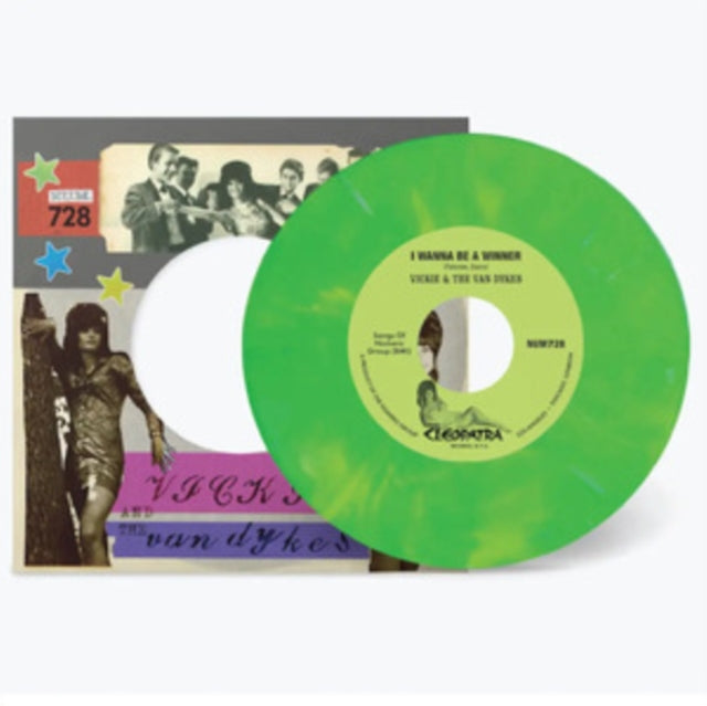 Vickie & The Van Dykes - I Wanna Be A Winner B/W Outcast (Peach & White Marble 7 Inch) (Vinyl Single) (US Import)