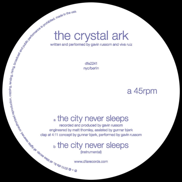 Crystal Ark - City Never Sleeps (Vinyl) (US Import)