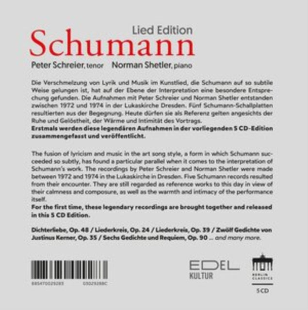 Schumann / Schreier / Shetler - Lied Edition (CD)