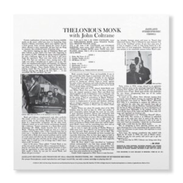 Monk,Thelonious & John Coltrane - Thelonious Monk With John Coltrane (Vinyl) (US Import)