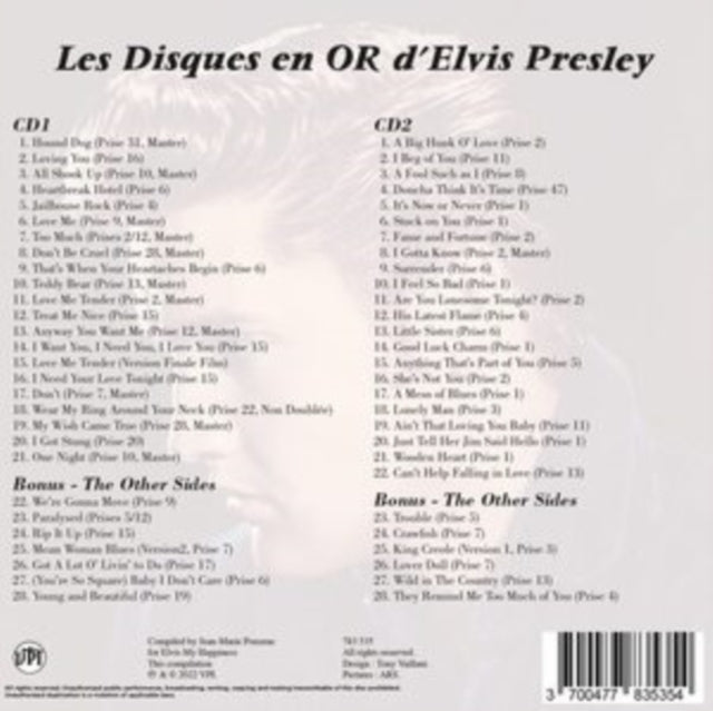 Elvis Presley - Les Disques En Or D'Elvis (2CD) (CD)