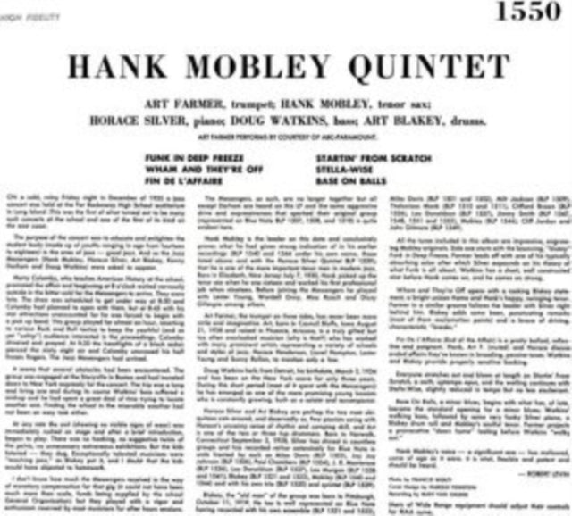 Hank Mobley - Hank Mobley Quintet (Vinyl) (US Import)