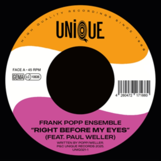 Popp Frank Ensemble - Right Before My Eyes Feat. Paul Weller (Vinyl Single) (US Import)