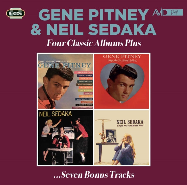 Gene Pitney; Neil Sedaka - Many Sides Of Gene Pitney / Only Love Can Break A Heart / Rock W/ Sedaka / Sings His Greatest Hits (CD)