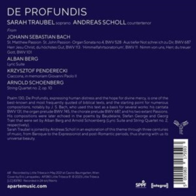 Sarah Traubel; Andreas Scholl - De Profundis (CD)