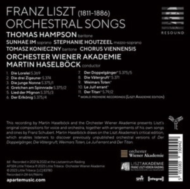 Thomas Hampson - Liszt: Orchestral Songs (CD)