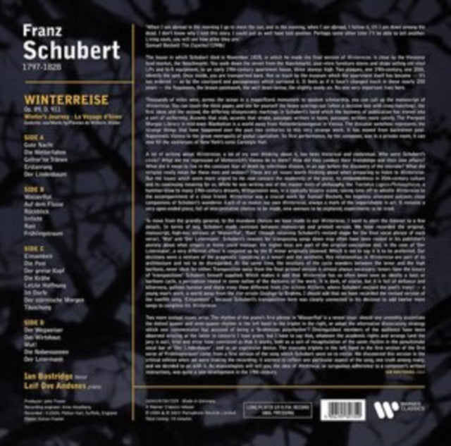Ian Bostridge - Schubert Winterreise1 (180g/2LP) (Vinyl) (US Import)
