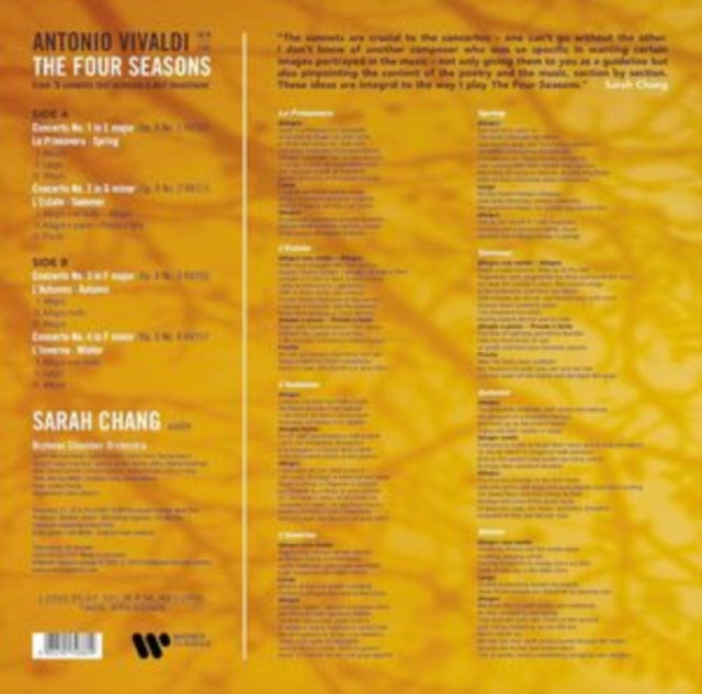 Sarah Chang - Vivaldi: The Four Seasons (Vinyl) (US Import)