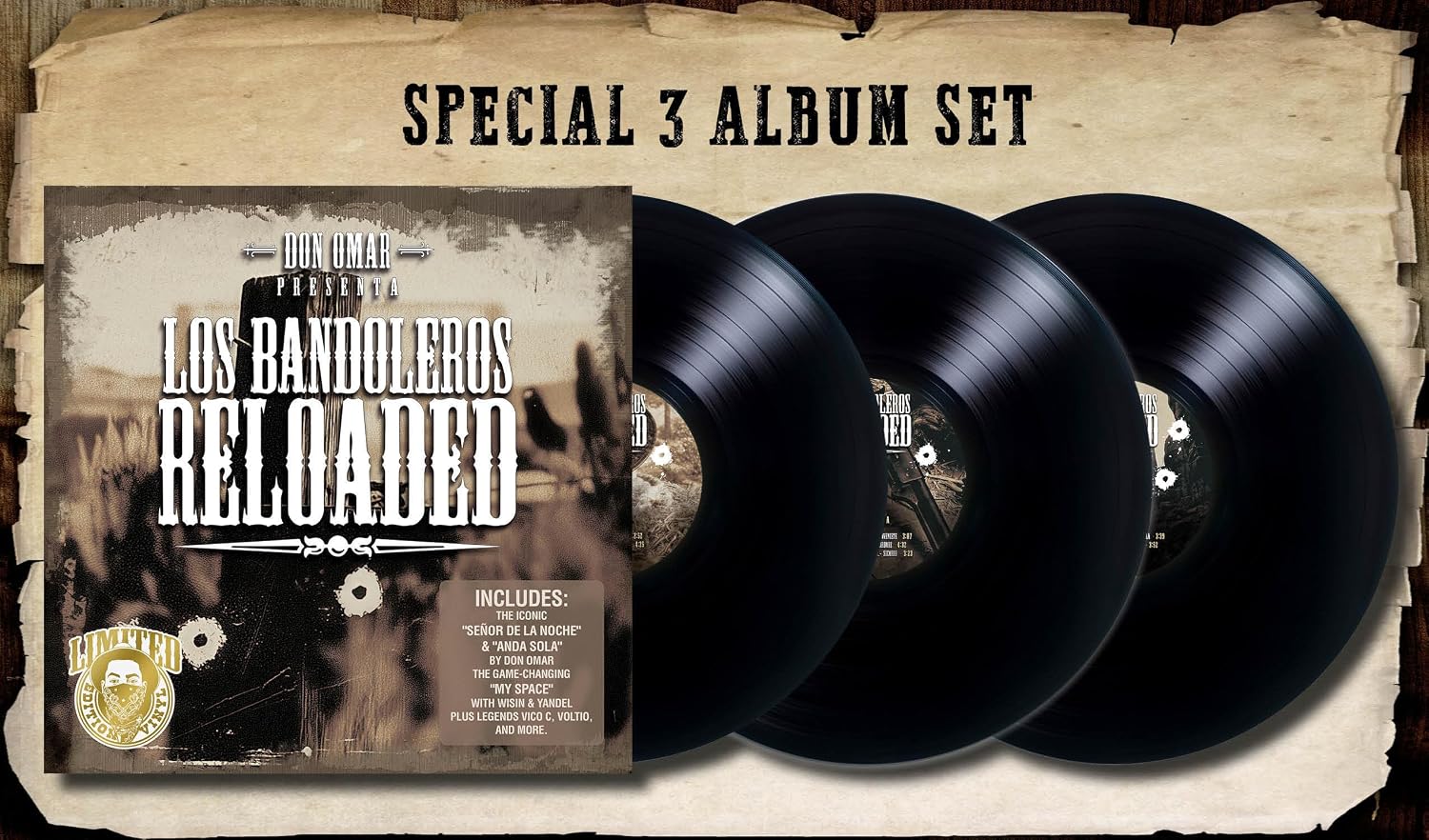 Don Omar - Los Bandoleros: Reloaded (3LP) (Vinyl) (US Import)