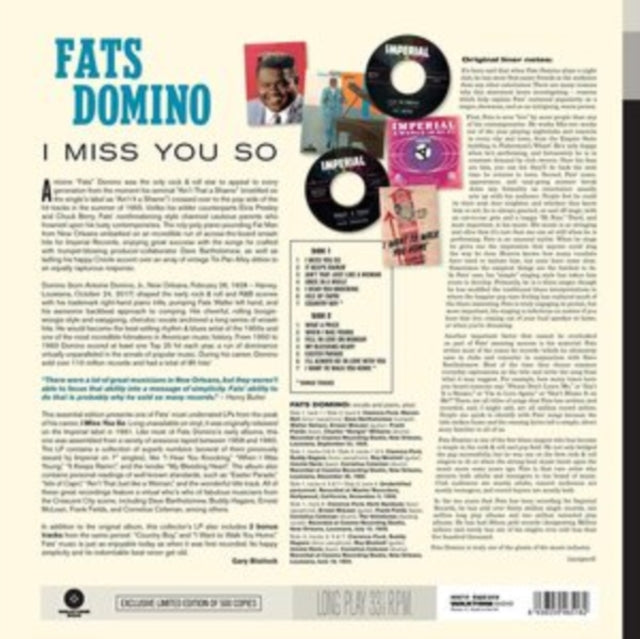 Fats Domino - I Miss You So (2 Bonus Tracks/180g/Limited) (Vinyl) (US Import)