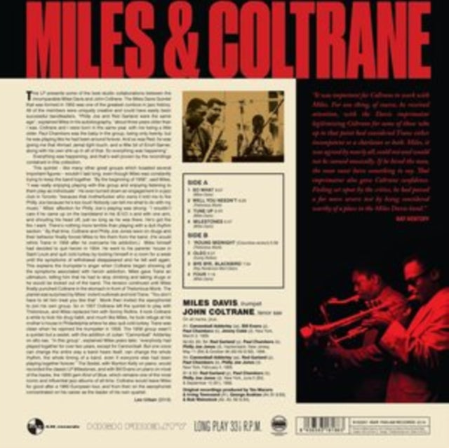 Davis,Miles & John Coltrane - Miles & Coltrane (180g DMM Remaster) (Vinyl) (US Import)