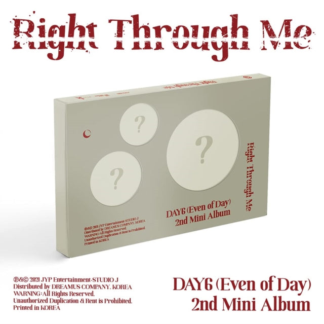 DAY6 (Even Of Day) - Right Through Me (CD)