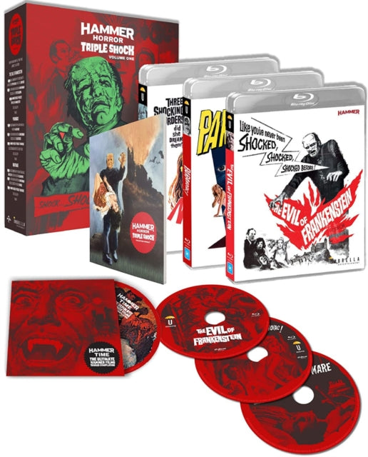 Hammer Triple Shock Collection Vol. 1: The Evil Of Frankenstein;Paranoiac; Nightmare (4Bd) (Blu-ray) (Region A US Import)