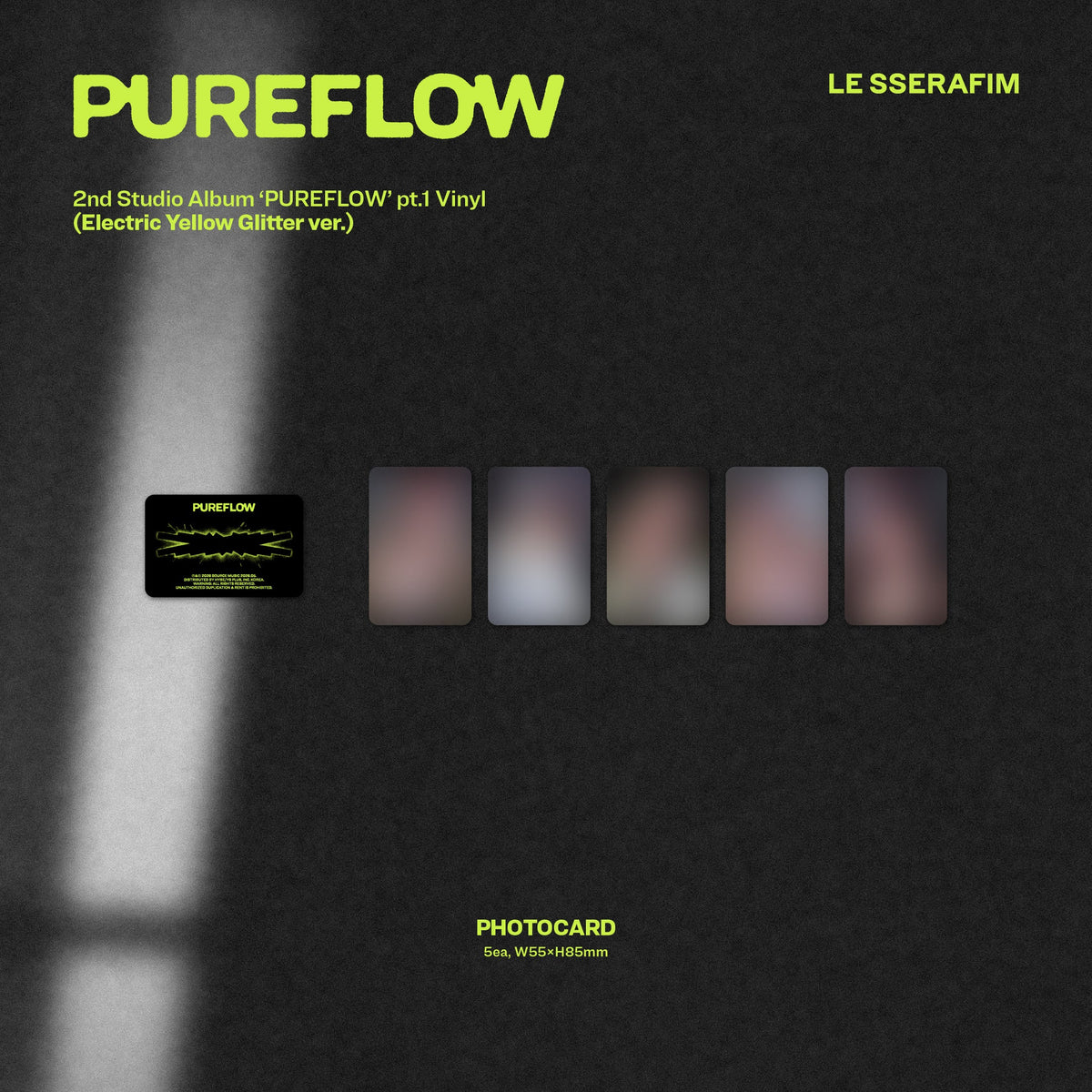 Le Sserafim - Pureflow-2nd Studio Album-Pt.1 Vinyl (Electric Yellow Glitter Vinyl) (I) (Vinyl) (US Import)