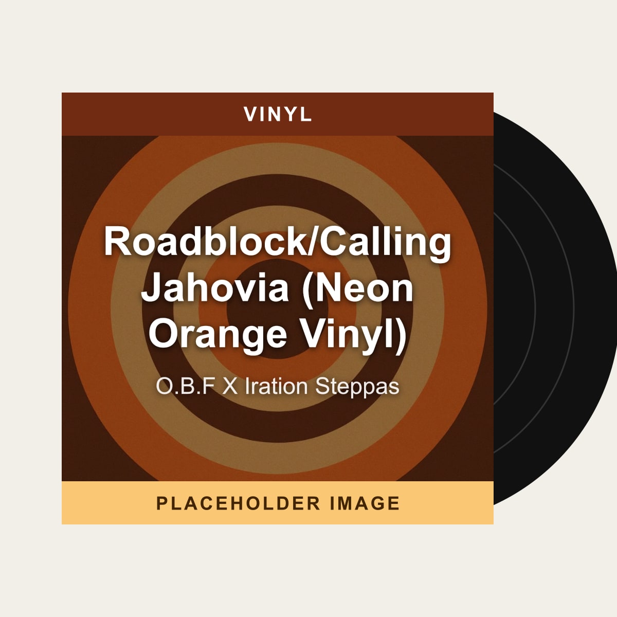 O.B.F X Iration Steppas - Roadblock/Calling Jahovia (Neon Orange Vinyl) (Vinyl) (US Import) - placeholder image