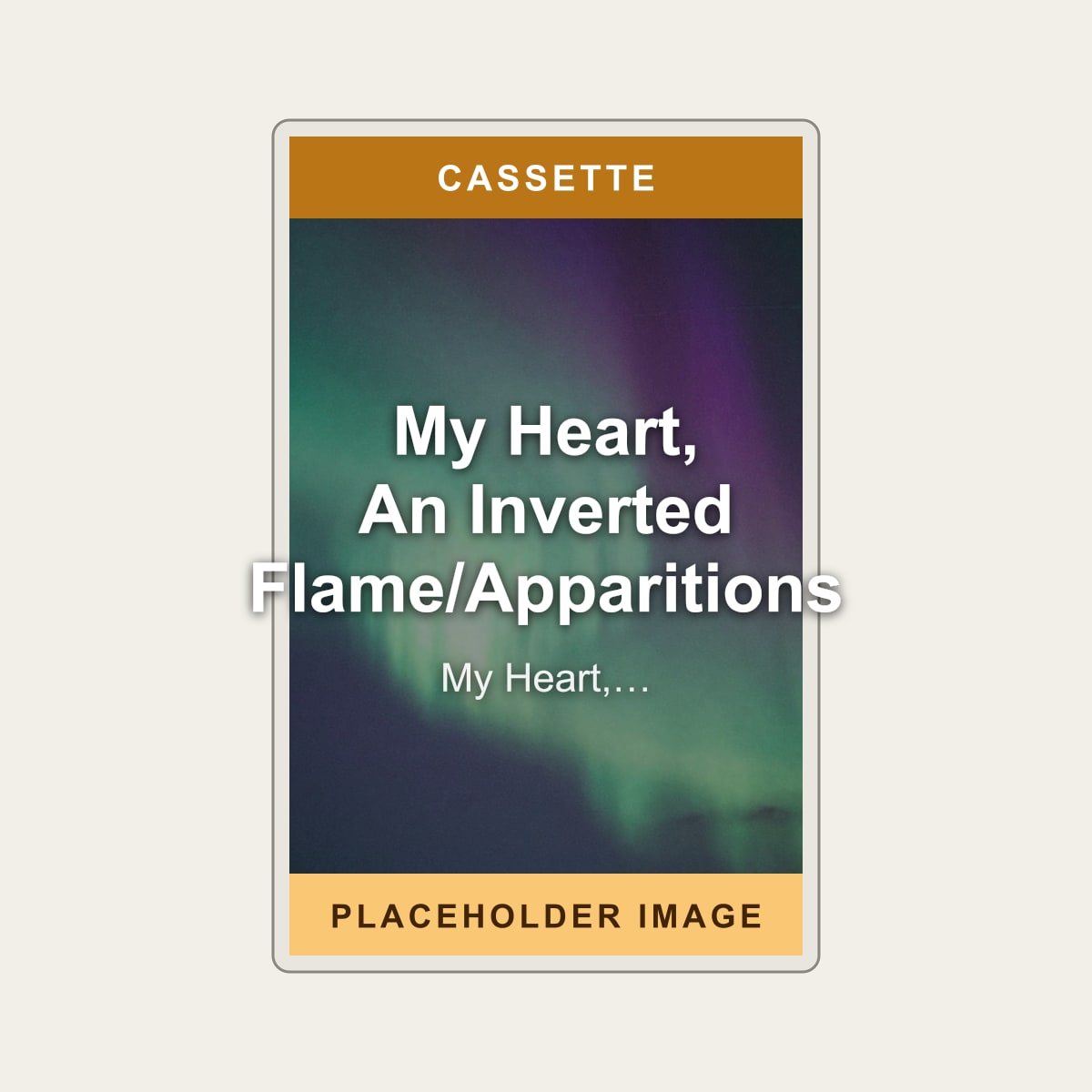 My Heart, An Inverted Flame & Apparitions - My Heart, An Inverted Flame/Apparitions (Cassette) (US Import) - placeholder image
