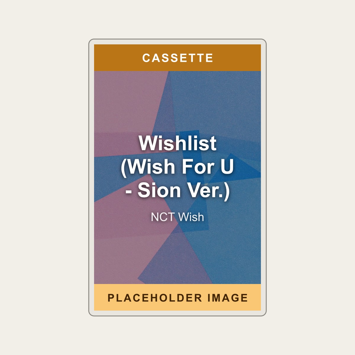 NCT Wish - Wishlist (Wish For U - Sion Ver.) (Cassette) (US Import) - placeholder image