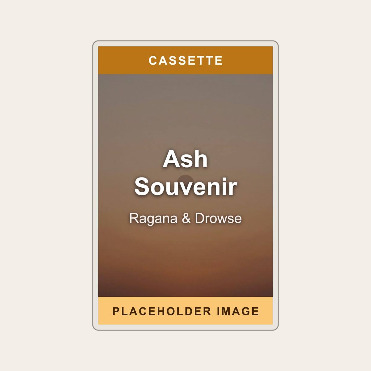 Ragana & Drowse - Ash Souvenir (Cassette) (US Import) - placeholder image