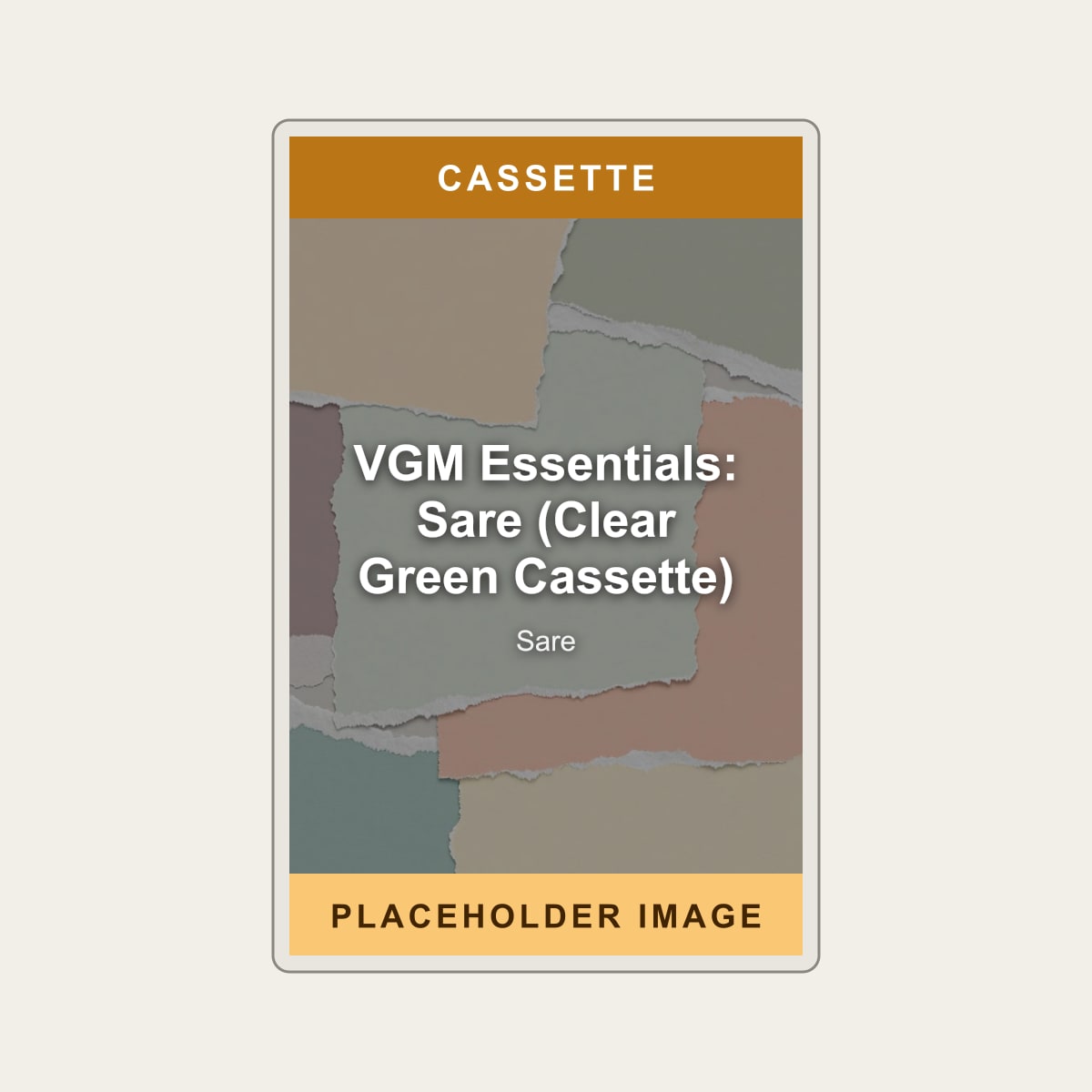 Sare - VGM Essentials: Sare (Clear Green Cassette) (Cassette) (US Import) - placeholder image