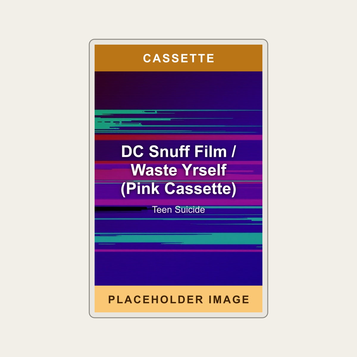 Teen Suicide - DC Snuff Film / Waste Yrself (Pink Cassette) (Cassette) (US Import) - placeholder image