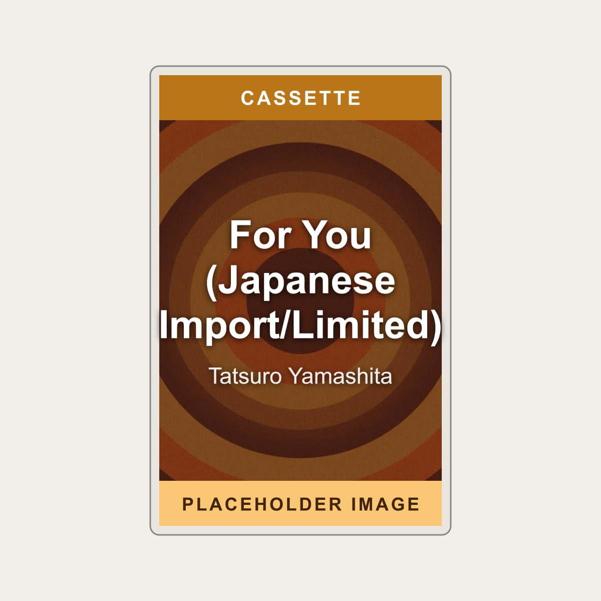 Tatsuro Yamashita - For You (Japanese Import/Limited) (Cassette) (US Import) - placeholder image