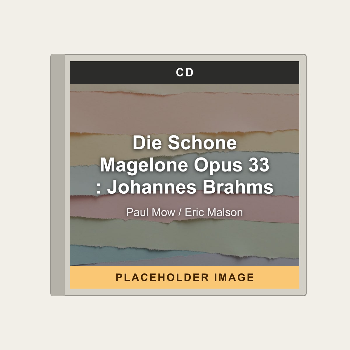 Paul Mow / Eric Malson - Die Schone Magelone Opus 33 : Johannes Brahms (CD) (US Import) - placeholder image