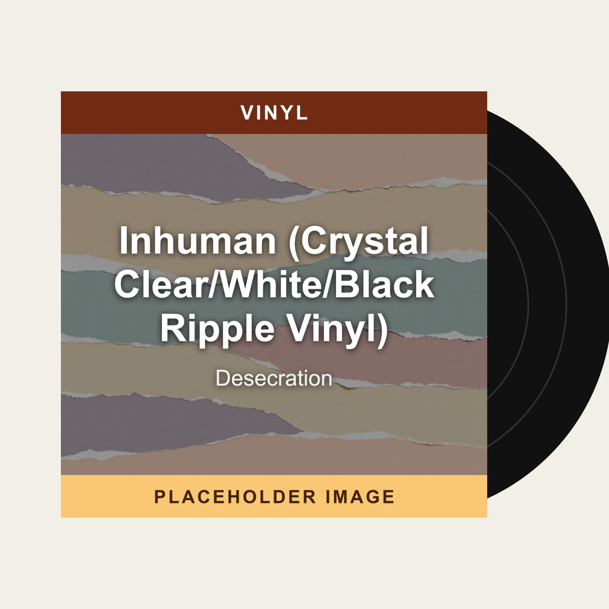 Desecration - Inhuman (Crystal Clear/White/Black Ripple Vinyl) (Vinyl) (US Import) - placeholder image