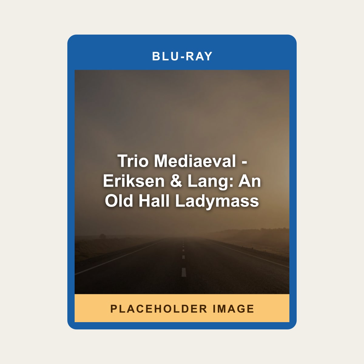 Trio Mediaeval - Eriksen & Lang: An Old Hall Ladymass (Blu-ray) (Region A US Import) - placeholder image