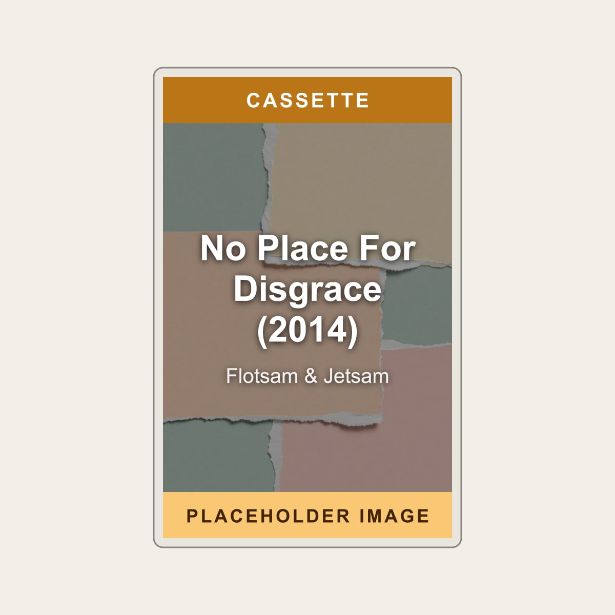 Flotsam & Jetsam - No Place For Disgrace (2014) (Cassette) (US Import) - placeholder image