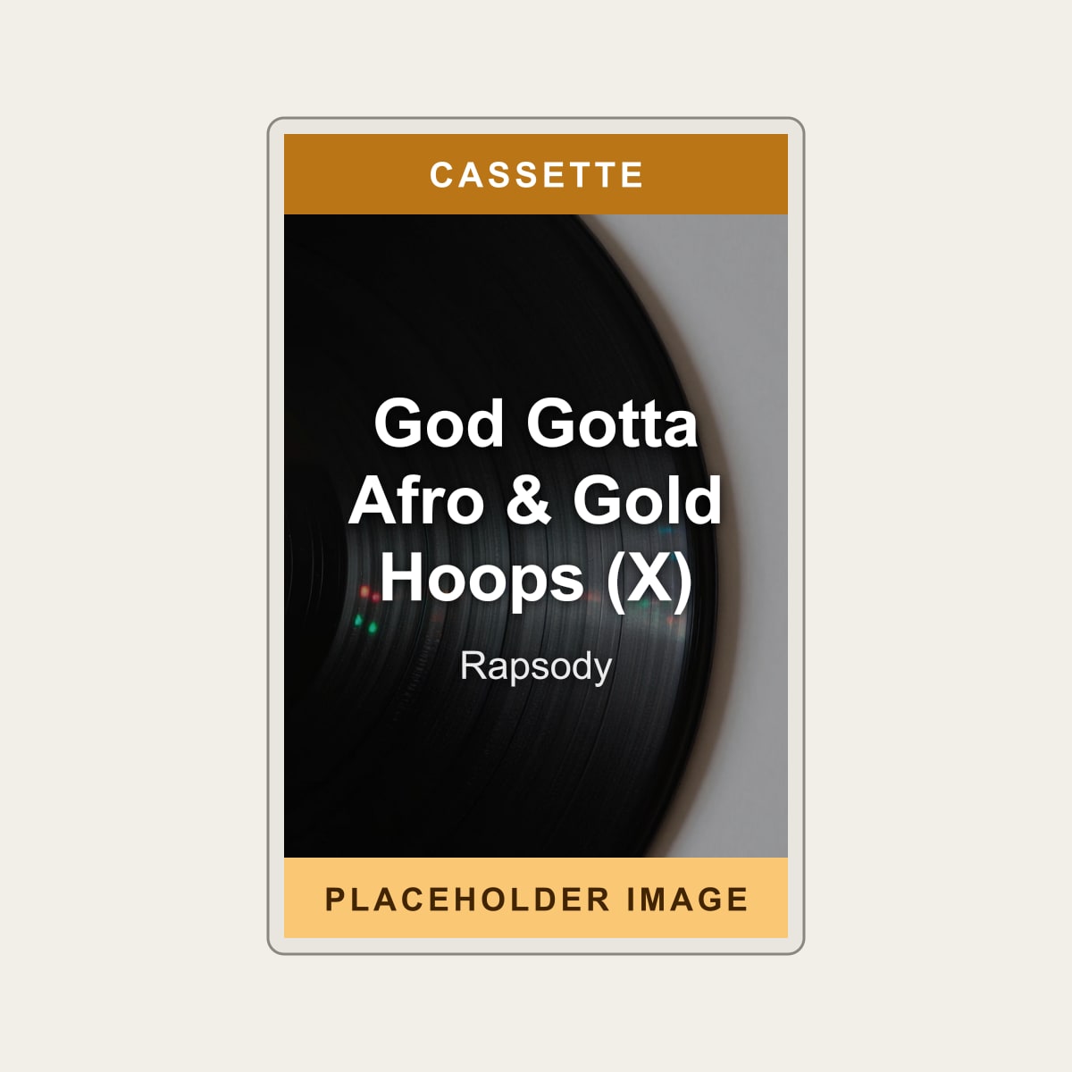 Rapsody - God Gotta Afro & Gold Hoops (X) (Cassette) (US Import) - placeholder image